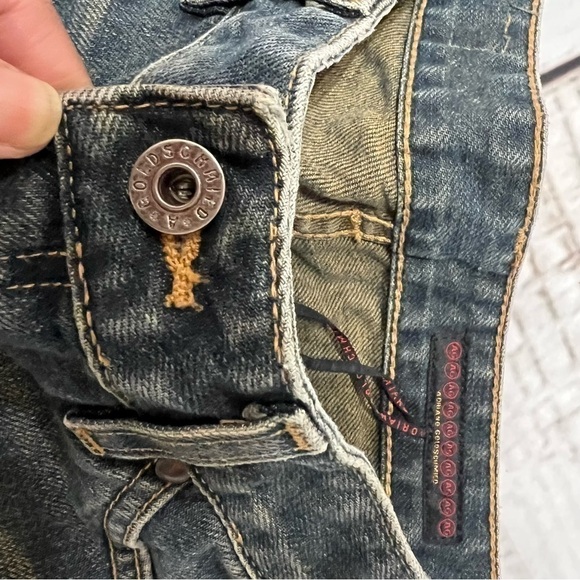 AG ADRIANO GOLDSCHMIED boot cut jeans dirty wash denim size 27 Y2K Vintage EUC - Picture 9 of 14